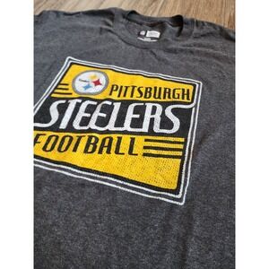 NFL Team Apparel Pittsburgh Steelers T-Shirt Mens Large Charcoal Grey 2952X